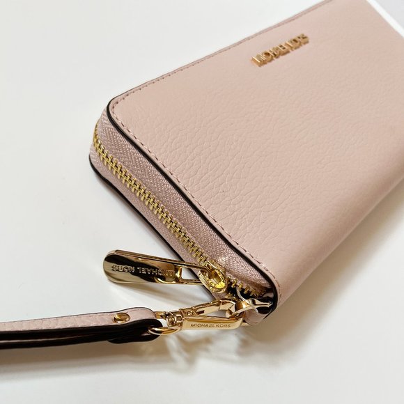 Michael Kors Jet Set Travel Large Continental Wallet Pink Powder Blush - Picture 6 of 9